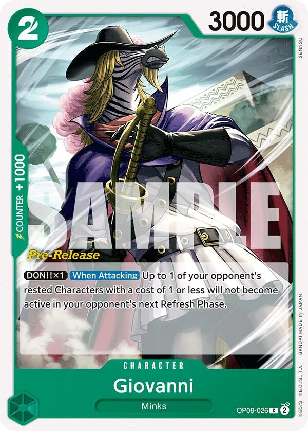 Image for Giovanni (OP08-026) (OP08 PRE) - One Piece Card Game