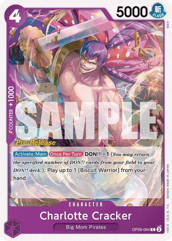 Image for Charlotte Cracker (OP08-064) (OP08 PRE) - One Piece Card Game