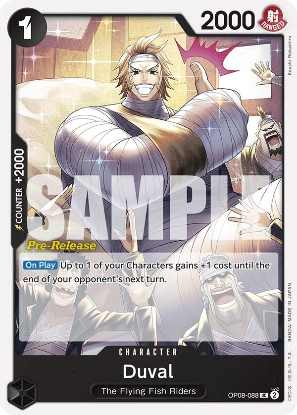 Image for Duval (OP08-088) (OP08 PRE) - One Piece Card Game