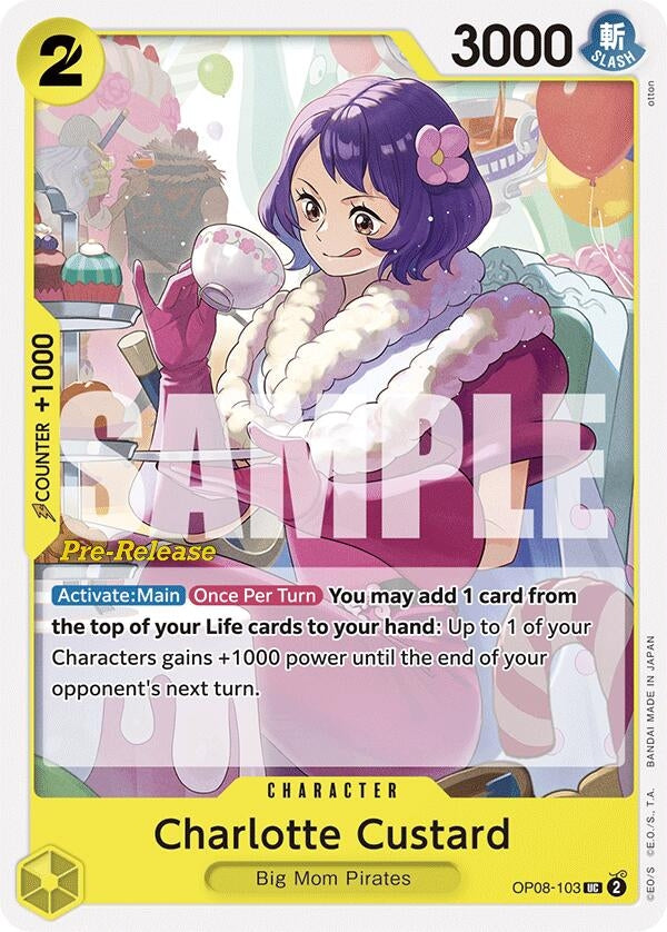 Image for Charlotte Custard (OP08-103) (OP08 PRE) - One Piece Card Game