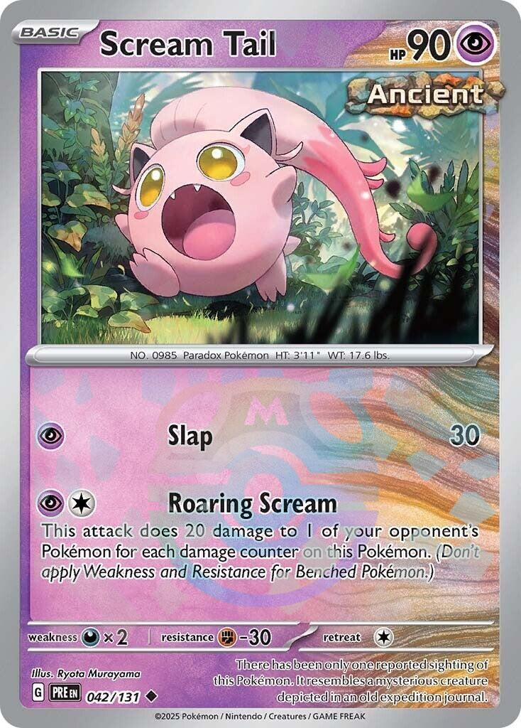 Scream Tail (042/131) (Master Ball Pattern) [Scarlet & Violet: Prismatic Evolutions]