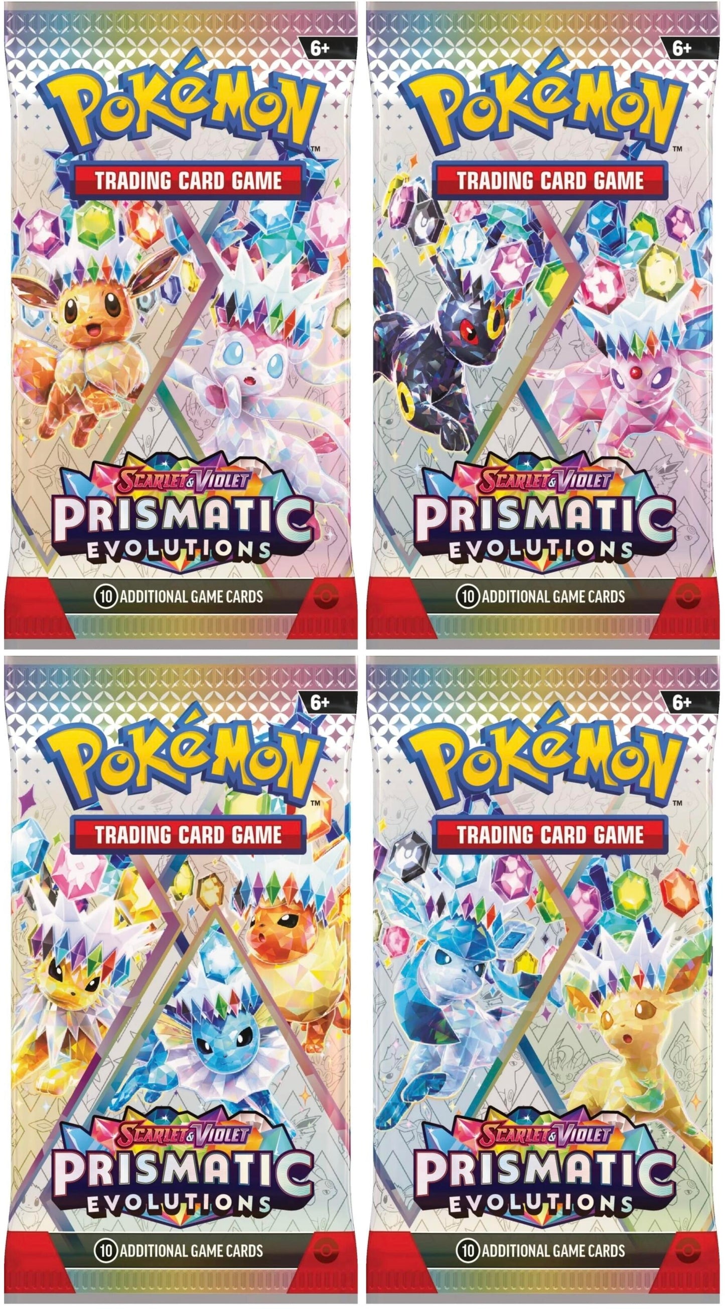 Image for Prismatic Evolutions Booster Pack Art Bundle [Set of 4] - Pokemon