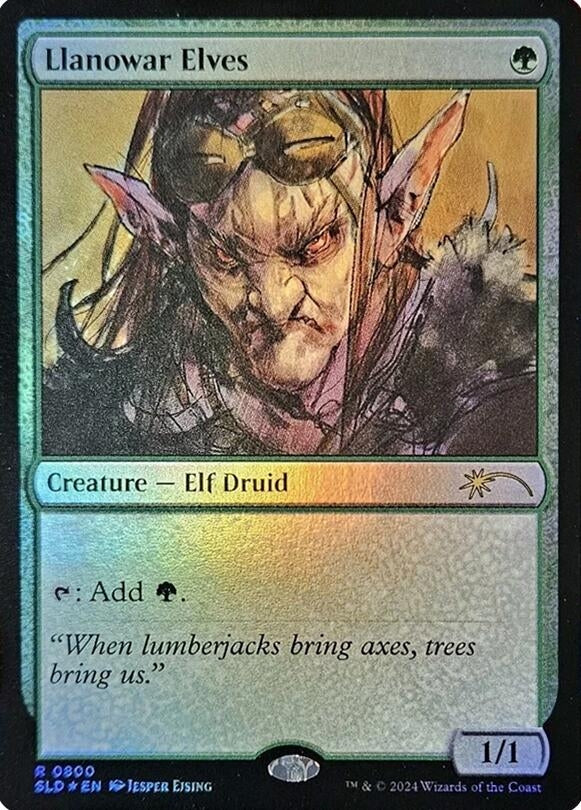 Image for Llanowar Elves (0800) (Rainbow Foil) (800) [Secret Lair Drop Series] - Magic: The Gathering