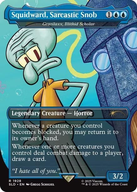Image for Squidward, Sarcastic Snob - Grazilaxx, Illithid Scholar (1928) [Secret Lair Drop Series] - Magic: The Gathering