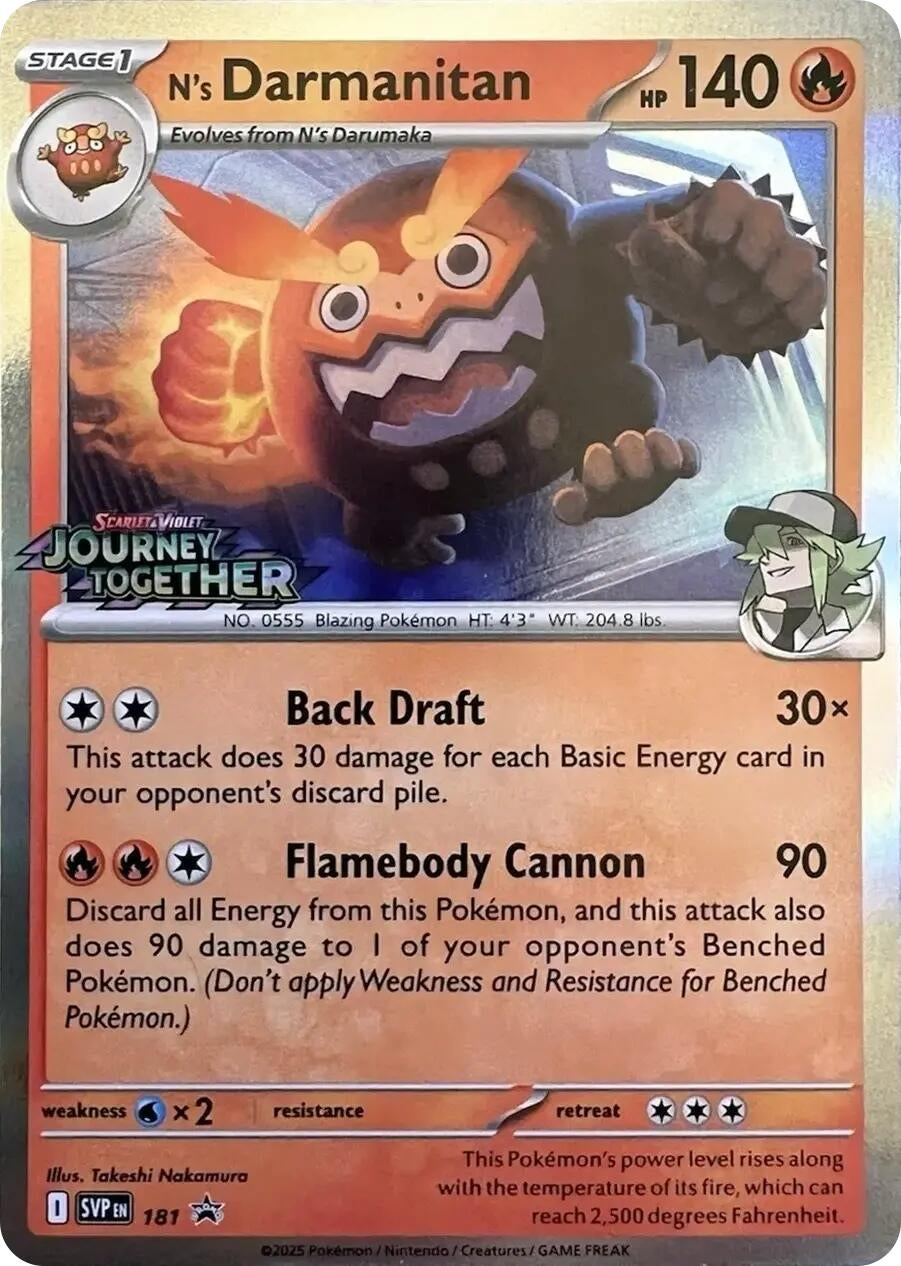 Image for N's Darmanitan - 181 (Prerelease) (181) (SVP) - Pokemon