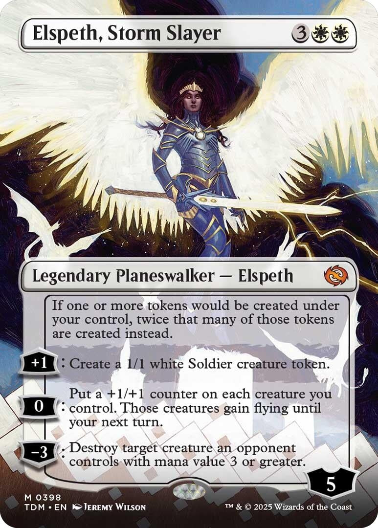 Image for Elspeth, Storm Slayer (Borderless) (398) (TDM) - Magic: The Gathering