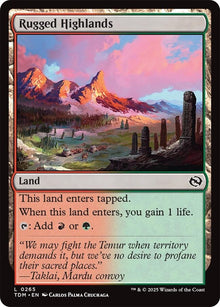 Image for Rugged Highlands (265) (TDM) - Magic: The Gathering