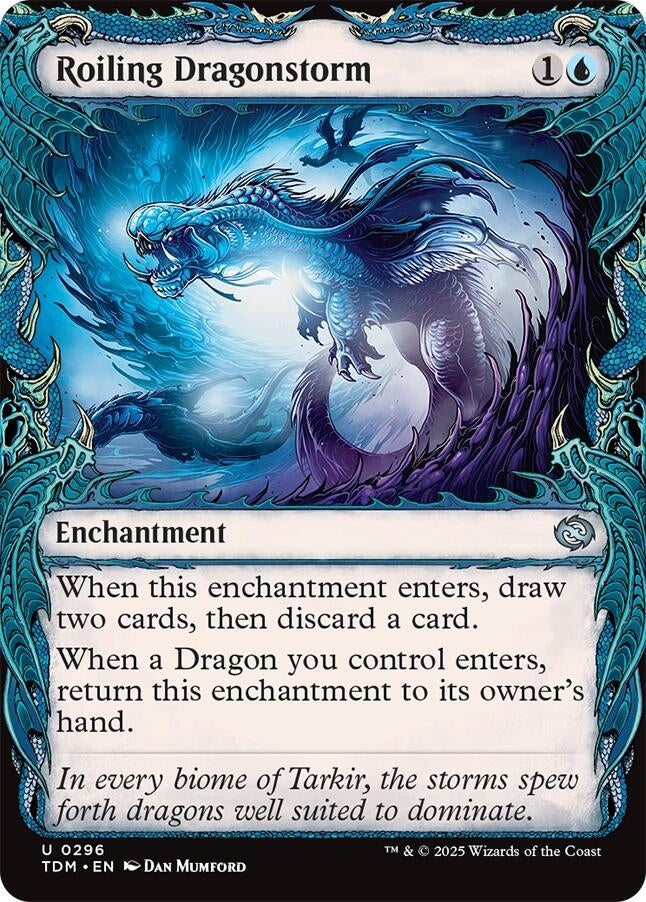 Image for Roiling Dragonstorm (Showcase) (296) (TDM) - Magic: The Gathering