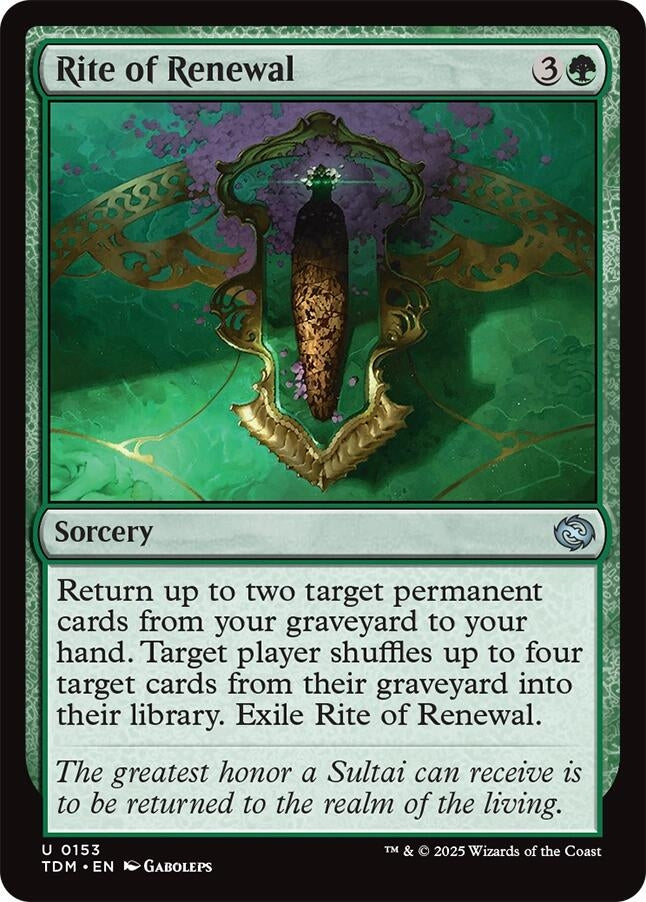 Image for Rite of Renewal (153) (TDM) - Magic: The Gathering