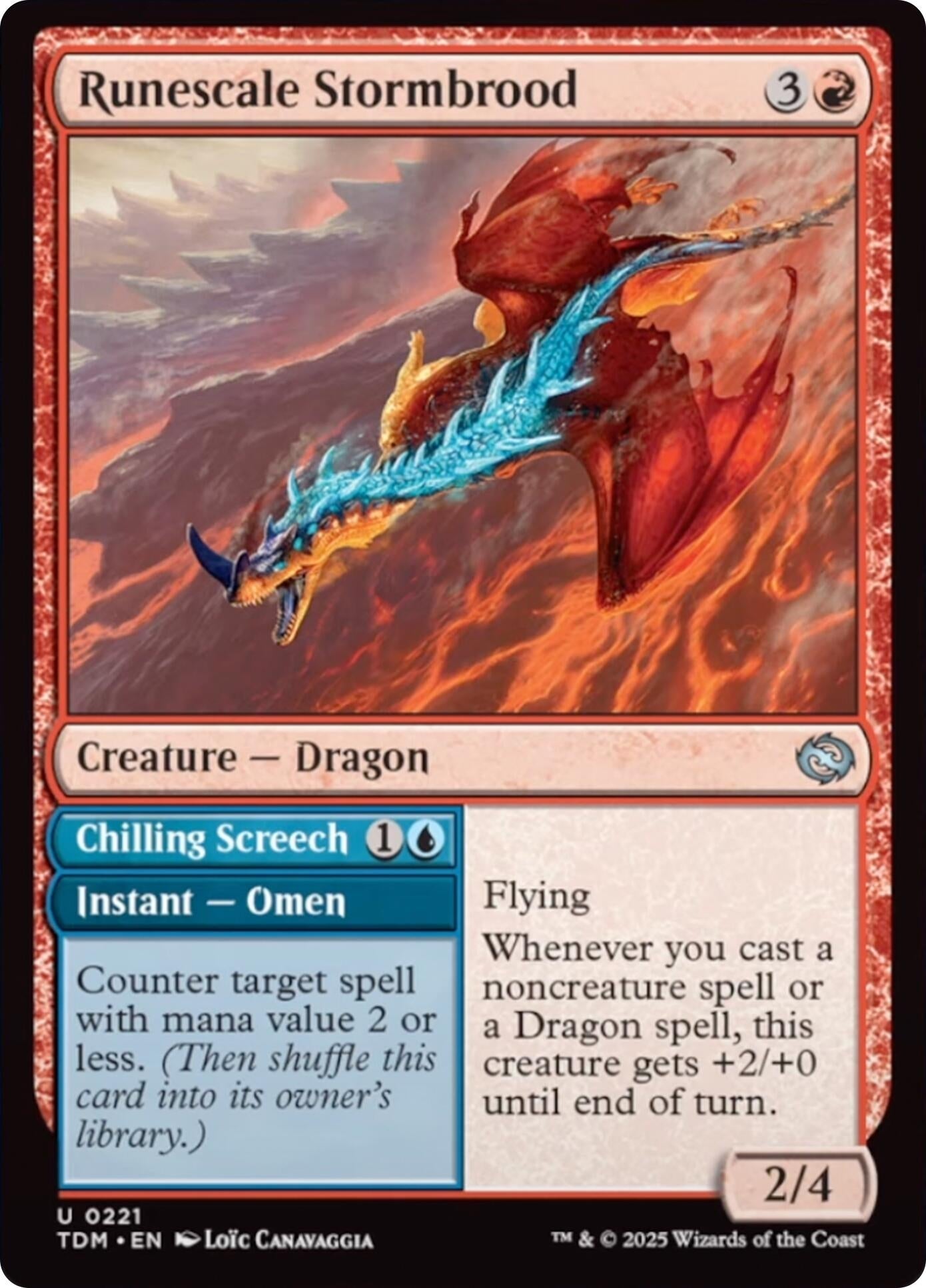 Image for Runescale Stormbrood (221) (TDM) - Magic: The Gathering