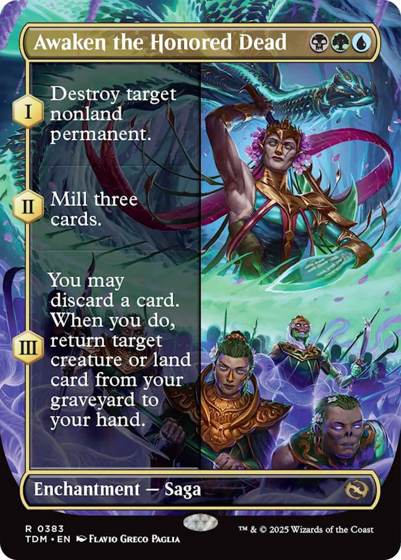 Image for Awaken the Honored Dead (Borderless) (383) (TDM) - Magic: The Gathering