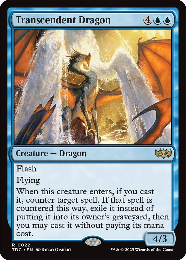 Image for Transcendent Dragon (22) (TDC) - Magic: The Gathering