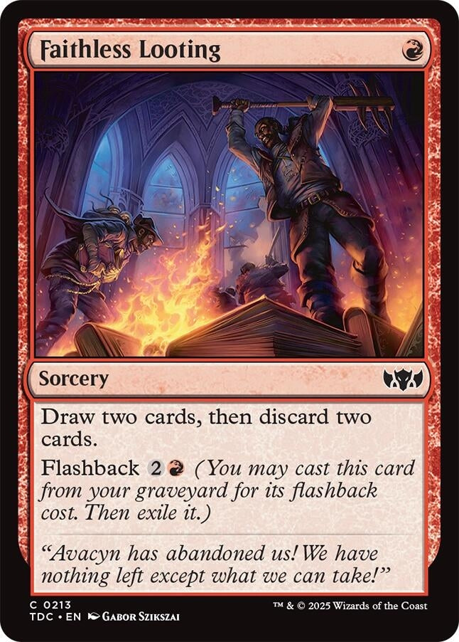 Image for Faithless Looting (213) (TDC) - Magic: The Gathering
