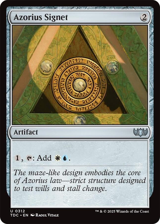 Image for Azorius Signet (312) (TDC) - Magic: The Gathering