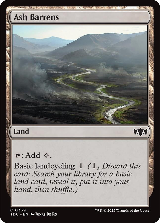 Image for Ash Barrens (339) (TDC) - Magic: The Gathering