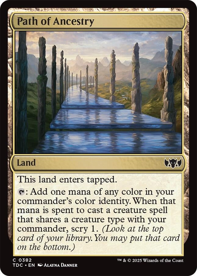 Image for Path of Ancestry (382) (TDC) - Magic: The Gathering