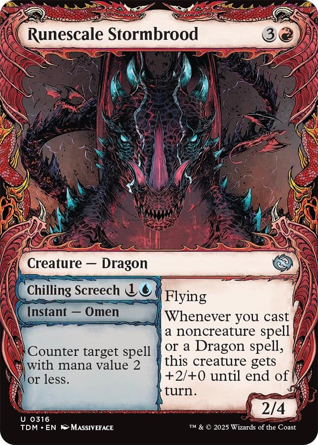 Image for Runescale Stormbrood (Showcase) (316) (TDM) - Magic: The Gathering