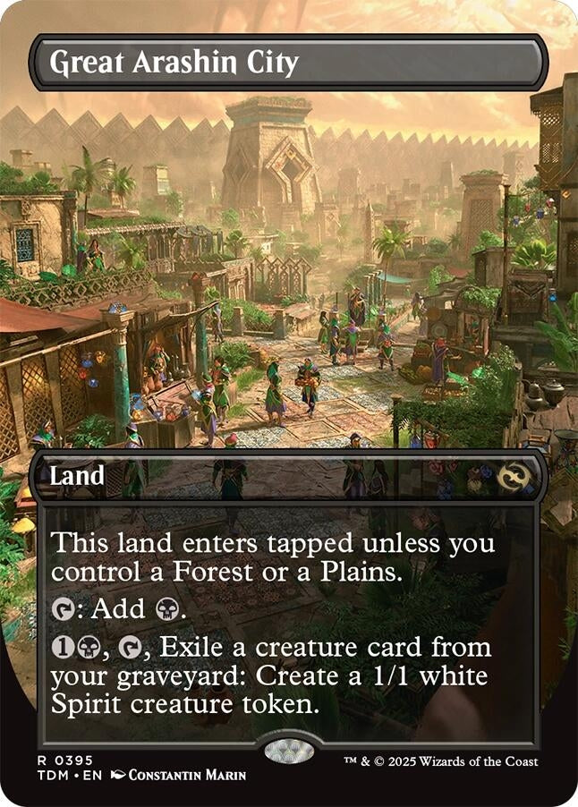 Image for Great Arashin City (Borderless) (395) (TDM) - Magic: The Gathering