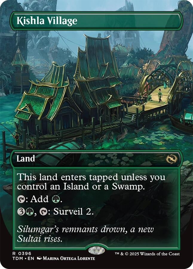 Image for Kishla Village (Borderless) (396) (TDM) - Magic: The Gathering