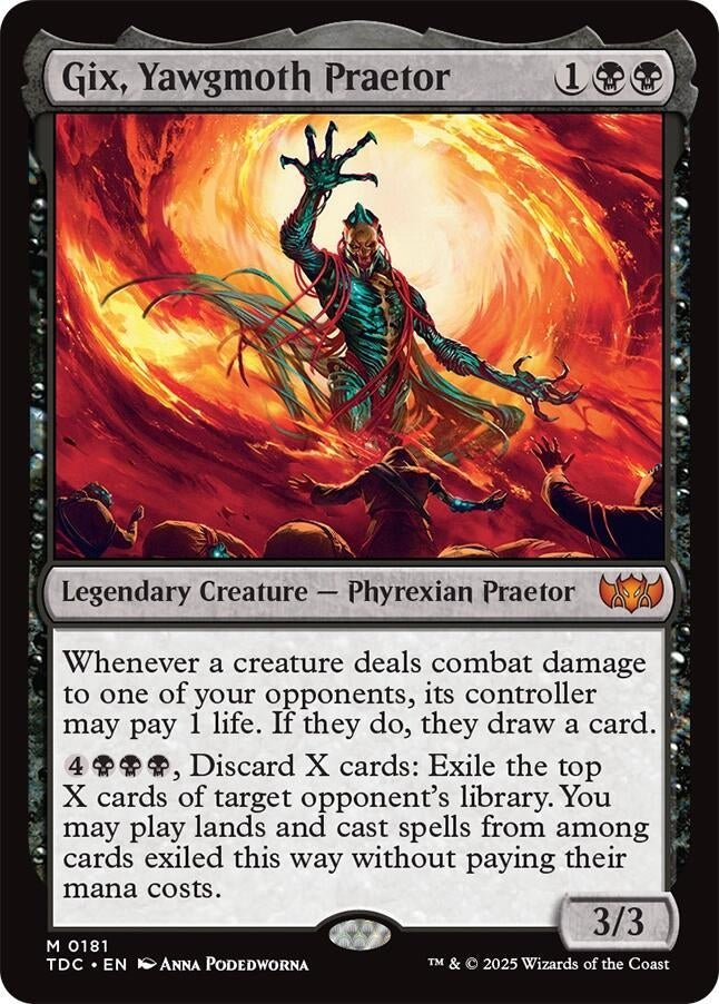 Image for Gix, Yawgmoth Praetor (181) (TDC) - Magic: The Gathering