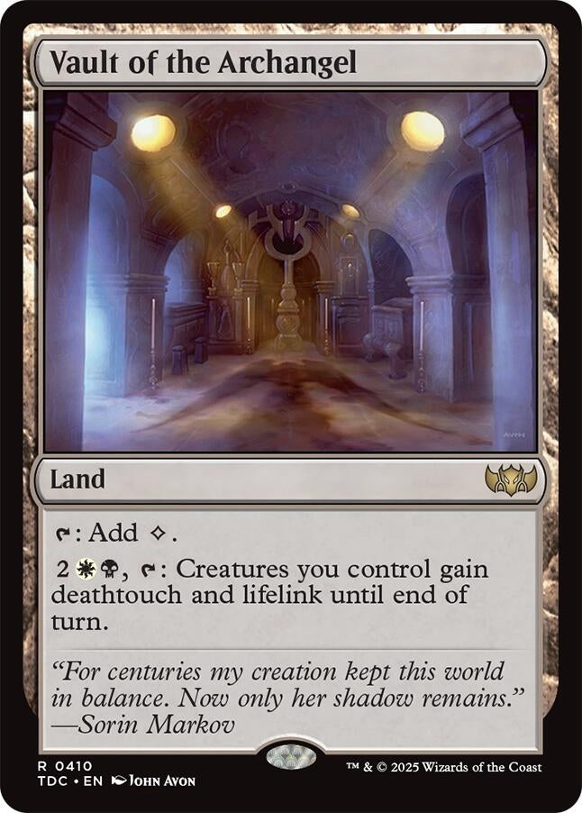 Image for Vault of the Archangel (410) (TDC) - Magic: The Gathering