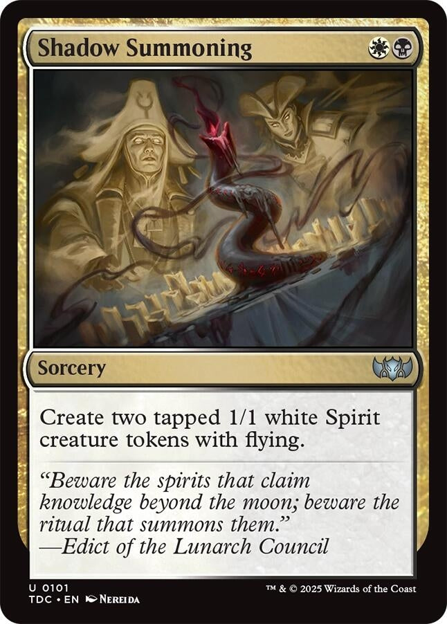 Image for Shadow Summoning (101) (TDC) - Magic: The Gathering