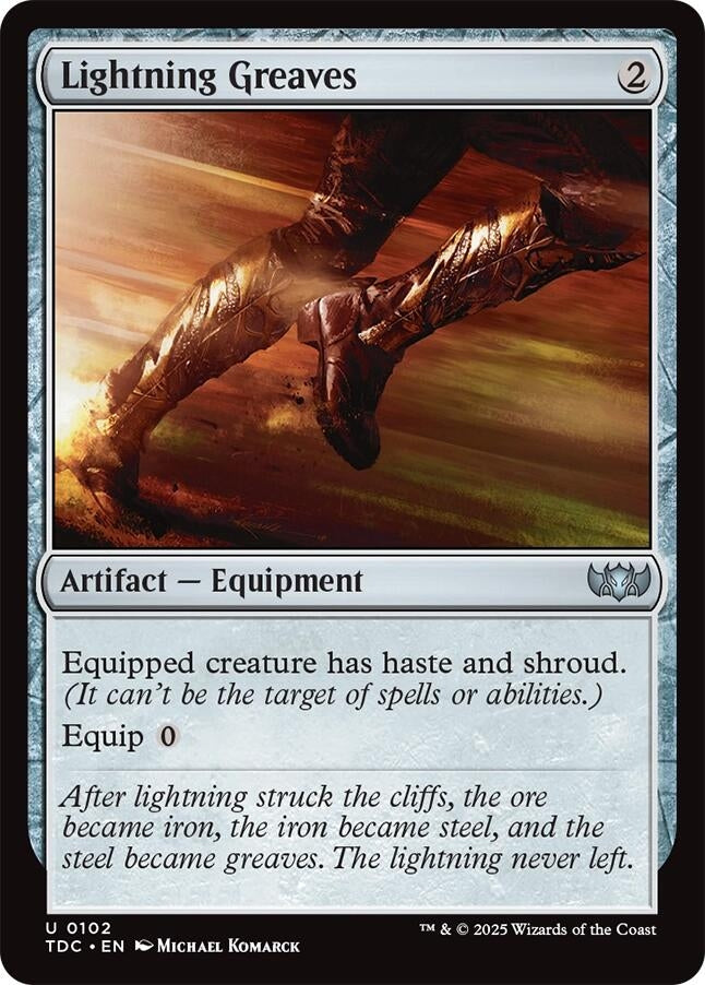Image for Lightning Greaves (102) (TDC) - Magic: The Gathering