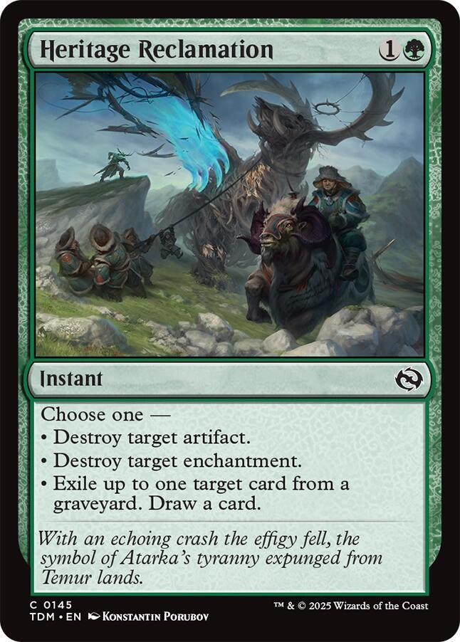 Image for Heritage Reclamation (145) (TDM) - Magic: The Gathering
