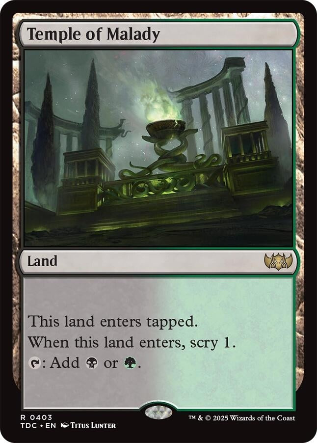 Image for Temple of Malady (403) (TDC) - Magic: The Gathering