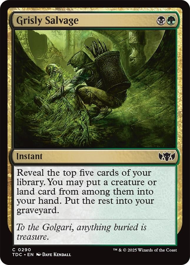 Image for Grisly Salvage (290) (TDC) - Magic: The Gathering
