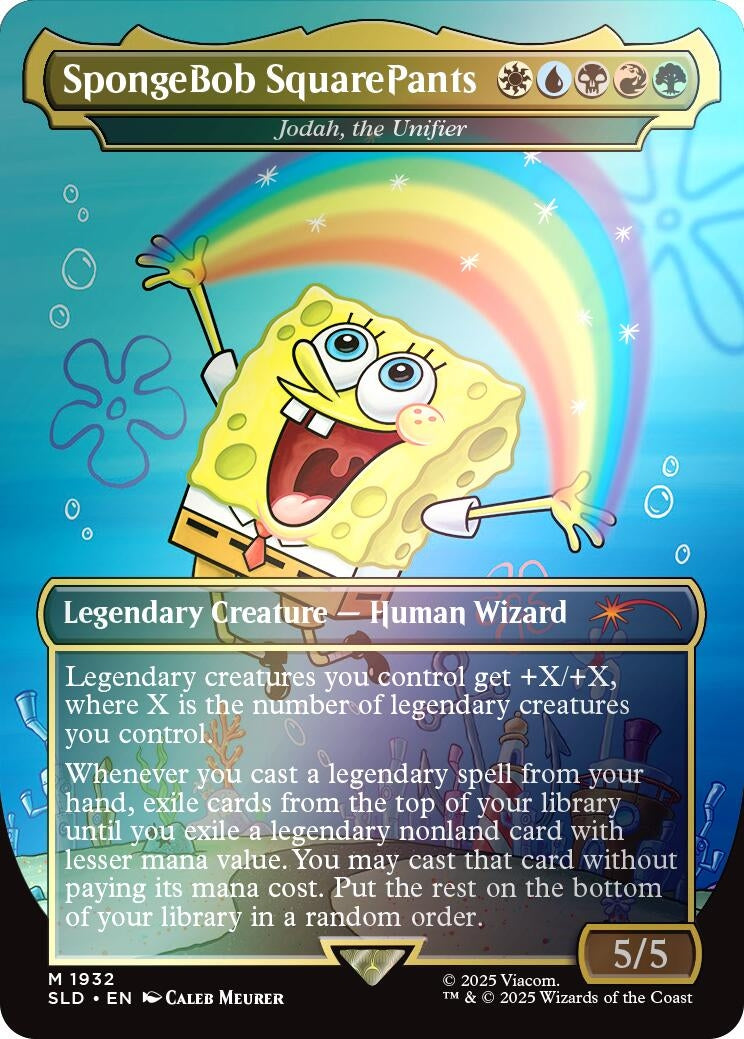 Image for SpongeBob SquarePants - Jodah, the Unifier (Rainbow Foil) (1932) (SLD) - Magic: The Gathering