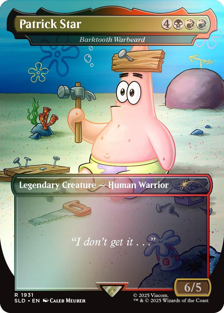 Image for Patrick Star - Barktooth Warbeard (Rainbow Foil) (1931) (SLD) - Magic: The Gathering