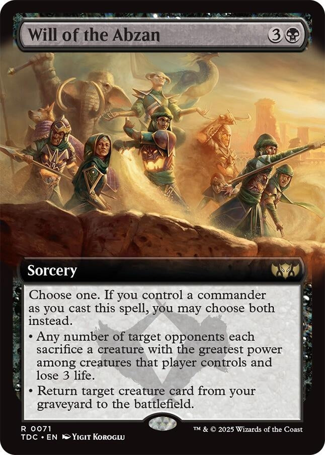 Will of the Abzan (Extended Art) (71) (TDC)