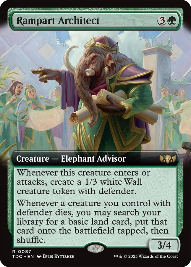 Image for Rampart Architect (Extended Art) (87) - Magic: The Gathering