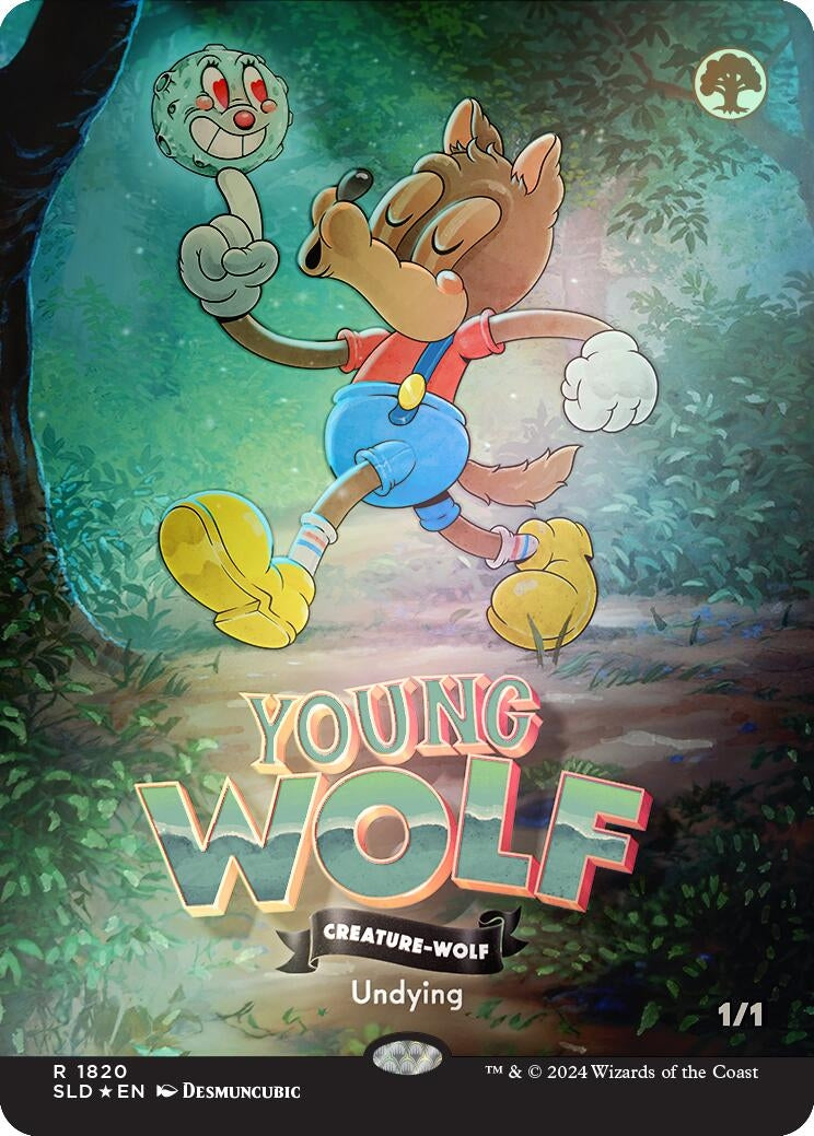 Image for Young Wolf (Rainbow Foil) (1820) (SLD) - Magic: The Gathering