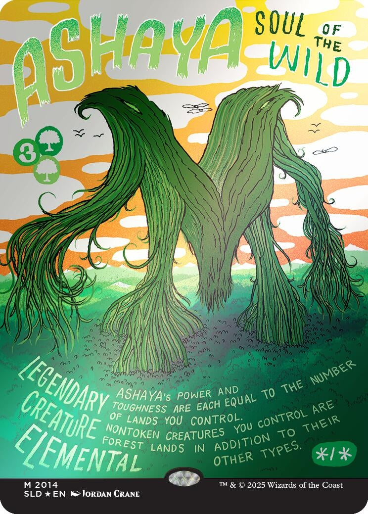 Image for Ashaya, Soul of the Wild (Rainbow Foil) (2014) (SLD) - Magic: The Gathering