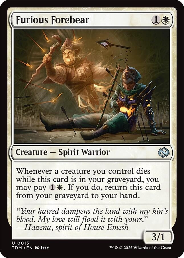 Image for Furious Forebear (13) (TDM) - Magic: The Gathering