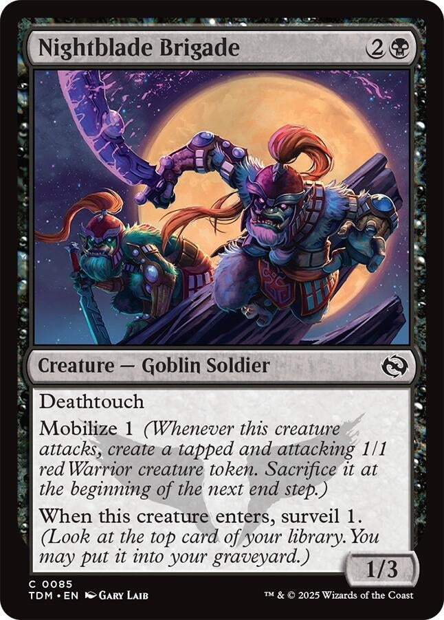 Image for Nightblade Brigade (85) (TDM) - Magic: The Gathering