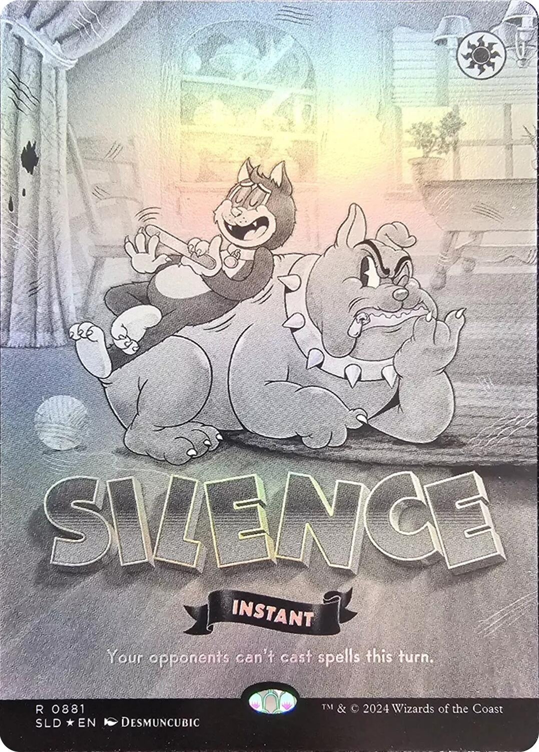 Image for Silence (0881) (Black & White Foil) (881) (SLD) - Magic: The Gathering