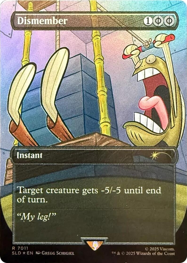 Image for Dismember (7011) (Rainbow Foil) (7011) (SLD) - Magic: The Gathering