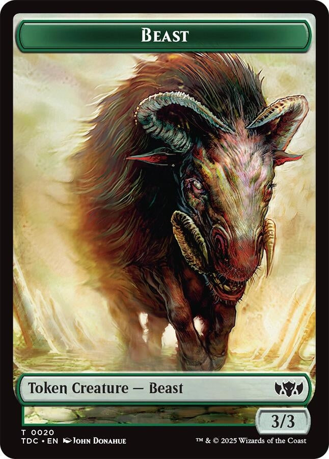 Image for Beast // Treasure Double-Sided Token (20 // 16) - Magic: The Gathering