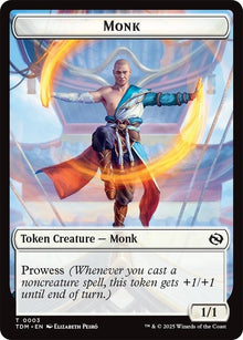 Image for Monk // Treasure Double-Sided Token (3 // 16) (TDM) - Magic: The Gathering