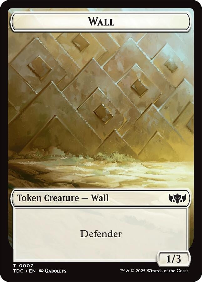 Image for Wall // Spider Double-Sided Token (7 // 25) - Magic: The Gathering