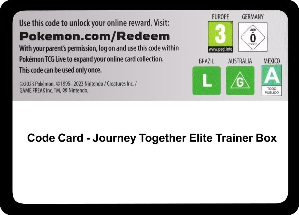 Image for Code Card - Journey Together Elite Trainer Box - Pokemon