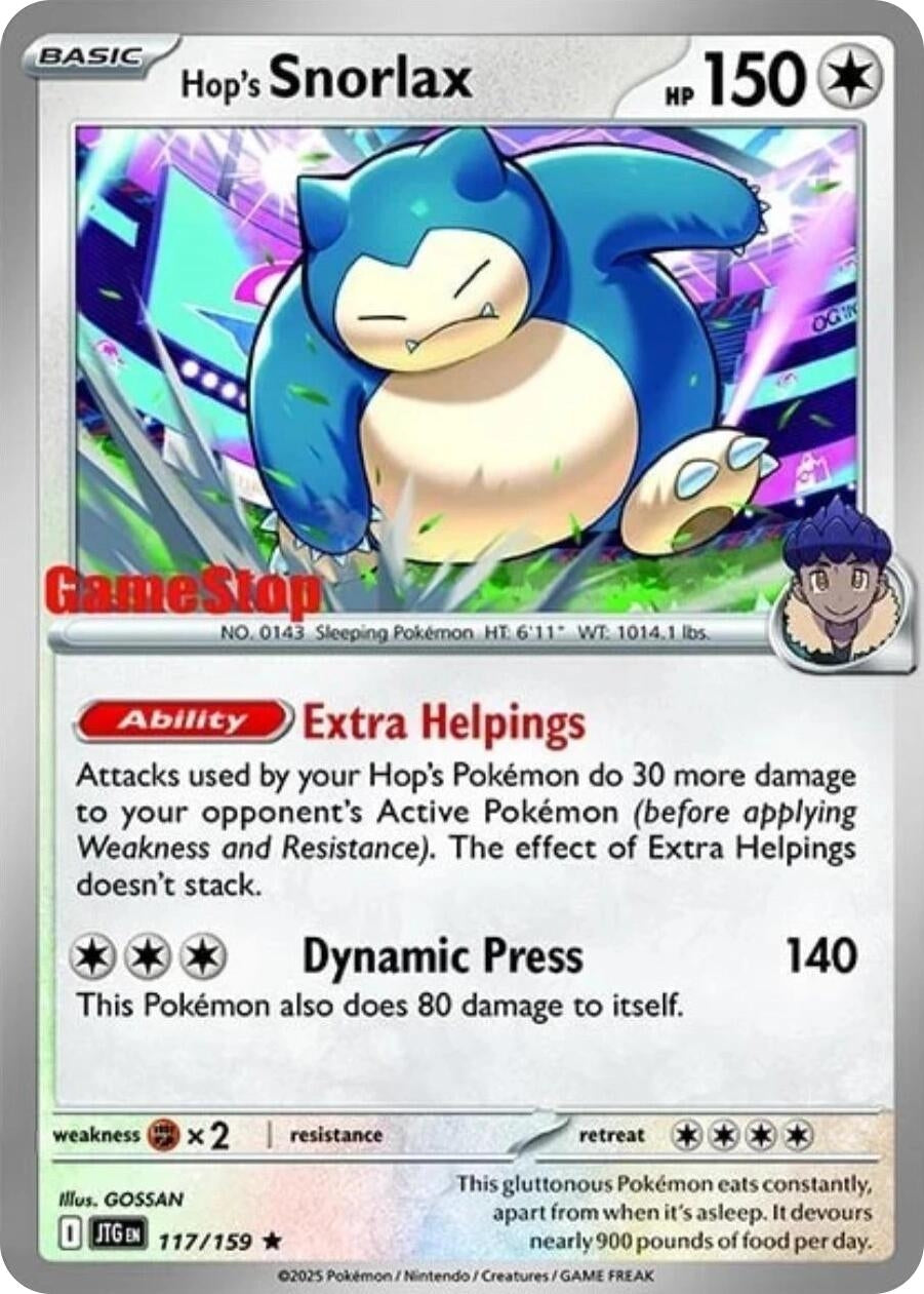 Hop's Snorlax - 117/159 (GameStop) (Cosmos Holo) (117/159)