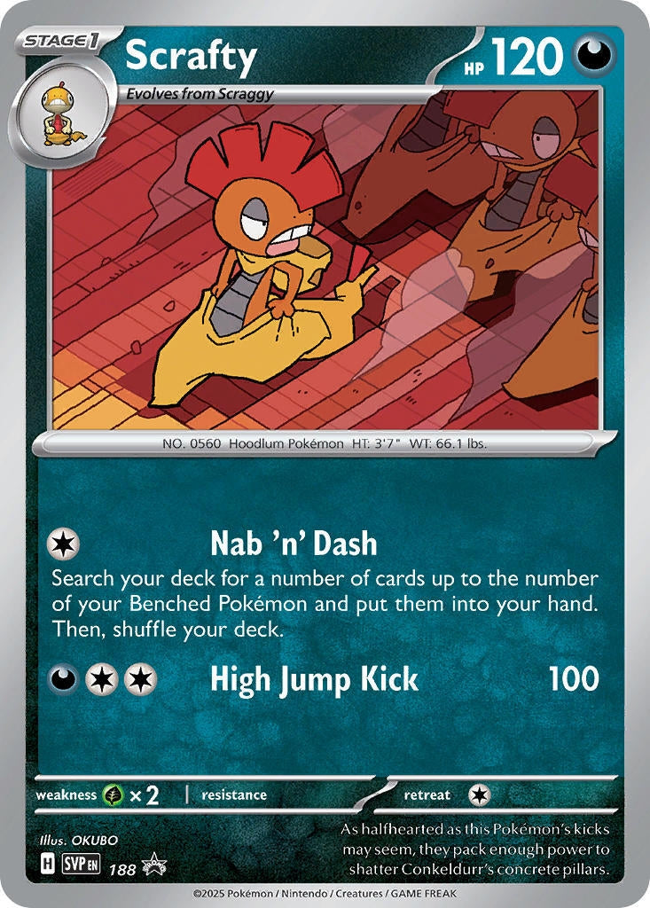 Image for Scrafty - 188 (Cosmos Holo) (188) (SVP) - Pokemon