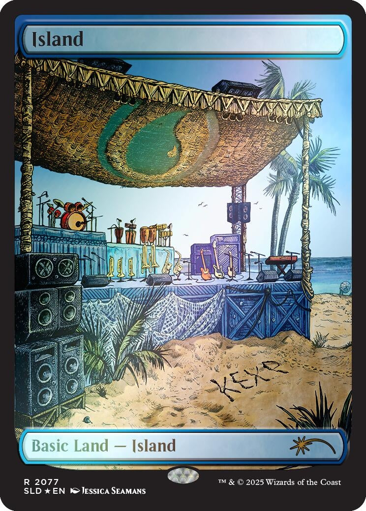 Image for Island (2077) (Rainbow Foil) (2077) (SLD) - Magic: The Gathering