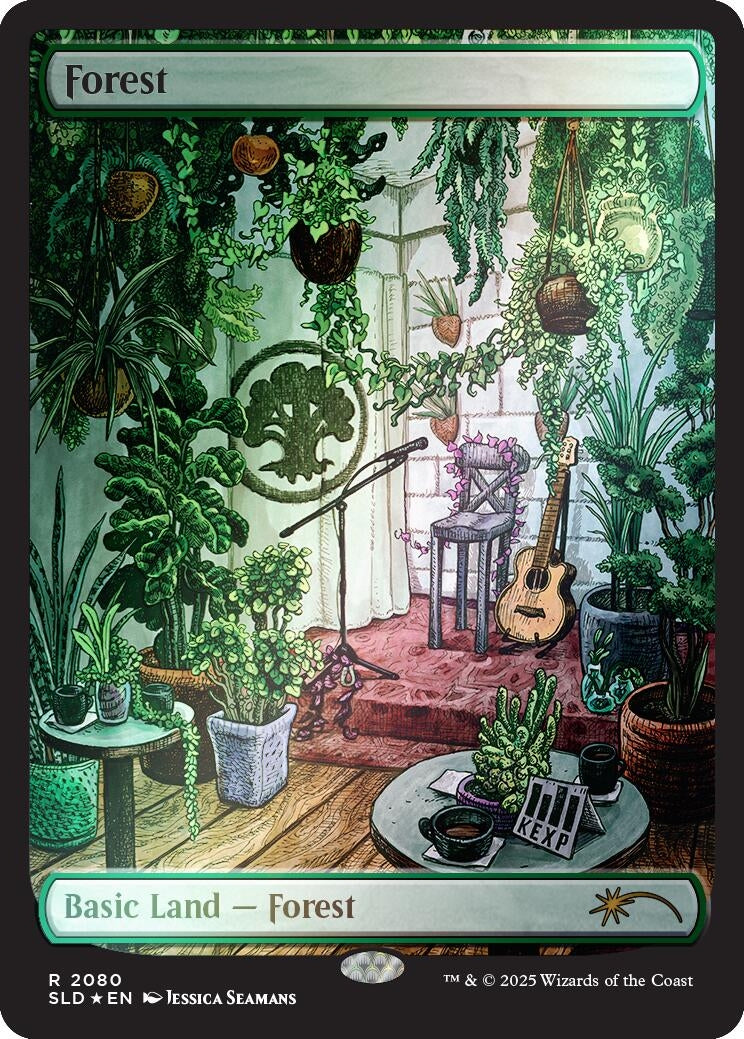 Image for Forest (2080) (Rainbow Foil) (2080) (SLD) - Magic: The Gathering