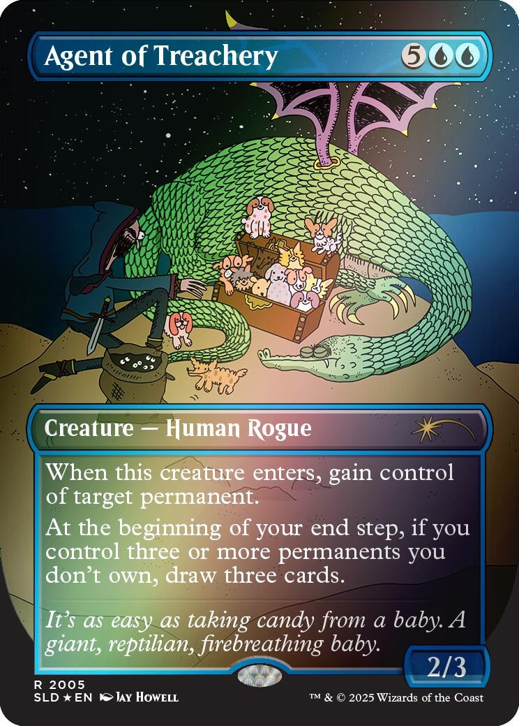 Image for Agent of Treachery (Rainbow Foil) (2005) (SLD) - Magic: The Gathering