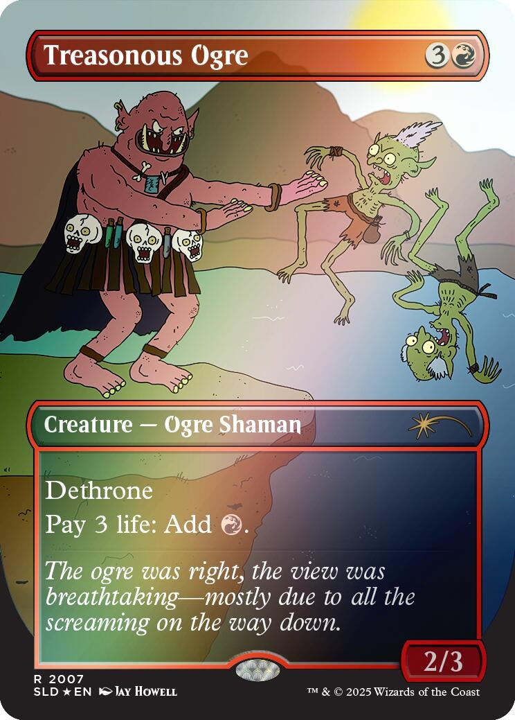 Image for Treasonous Ogre (Rainbow Foil) (2007) (SLD) - Magic: The Gathering